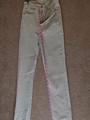 Good American Good Classic Jeans Womens 10 Bone Beige Skinny Ankle Slit Stretch thumbnail 11