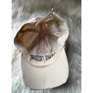 Beige Distressed 'Do Not Disturb' Baseball Cap [COPY] Black thumbnail 5