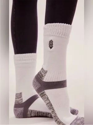 FP Movement by Free People Gray Marled Athletic Crew Socks NWT thumbnail 2