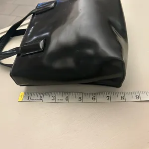 Esprit Glossy Black Tote Bag Vintage nice & clean thumbnail 4