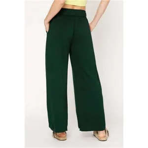 Umgee‎ Elastic Drawstring Waistband Wide Leg Pants thumbnail 3