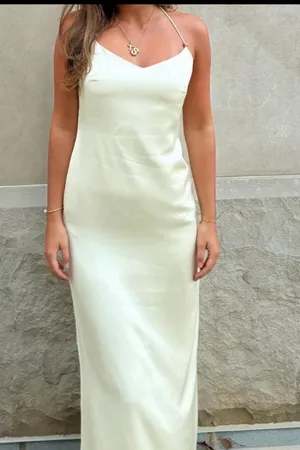 White Fox Amore Maxi Dress-Lemon thumbnail 3
