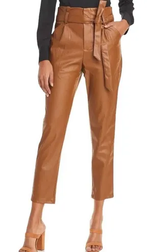 LUCY PARIS womens faux leather pleated‎ casual pants thumbnail 1