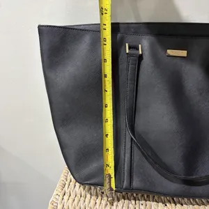 Kate Spade New York Black Leather Tote Bag Purse‎ Large Cow Leather Classic thumbnail 11