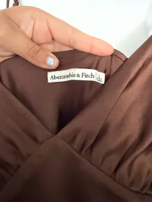 Abercrombie Brown Silk Dress maxi thumbnail 4