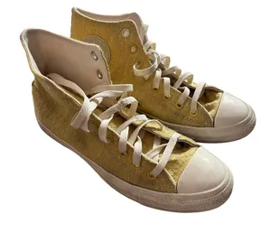 Converse hi tops hybrid texture jacquard yellow size 10 thumbnail 1