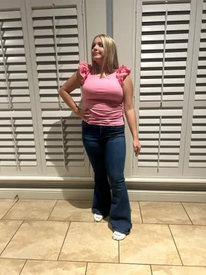 Boutique Rockin C dark wash flare jeans thumbnail 2