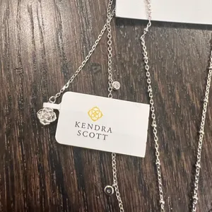 NWT Kendra Scott Silver Multi-Strand Necklace with Pendant thumbnail 4