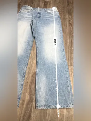Zara Light Blue Straight Leg Jeans for Women thumbnail 7