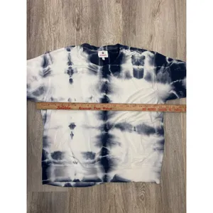 Sundry Womens Blue White Tie‎ Dye Modal Blend Pullover Sweatshirt Size 1 Small thumbnail 4