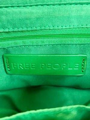 Free People Green Coney Vegan Crossbody, Soft Padded Crescent-Shaped Bag thumbnail 8