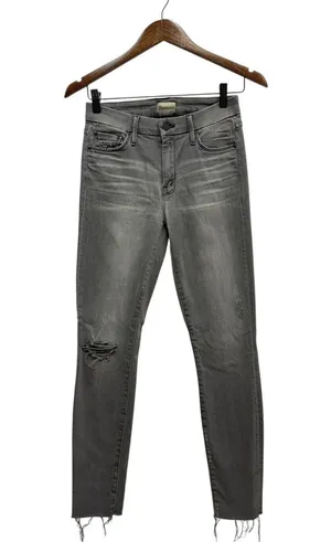 MOTHER Looker Ankle Fray Skinny Jeans Last Chance Saloon (Gray) size 26 thumbnail 8