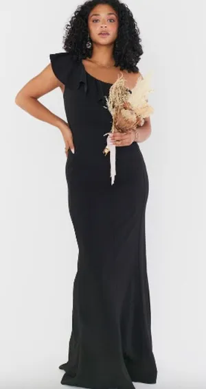Show Me Your Mumu Floretine Maxi One Strap Maxi Dress Black Size Small NEW thumbnail 1