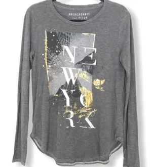 Abercrombie & Fitch New York T-Shirt Long‎ Sleeve thumbnail 1