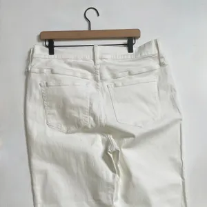NWT!! J. CREW '96 Slim Wide Jeans Retro Raw Hems Solid White Preppy Frayed 33 thumbnail 9