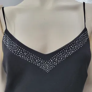VTG Bora Prom Dress XL Black Bling Accent Sheer Layer Fairy Goth Evening Gown thumbnail 3