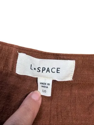 L*Space Indy Romper 100% Cotton Terracotta Brown Size Large thumbnail 3