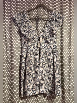 Anthropologie | V-Neck Plunge Tunic Mini Dress, Medium thumbnail 7