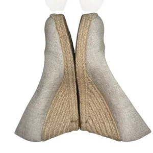 J. Crew Women's 8.5 Seville Espadrille Slip On Wedges Heels Gold Metallic Beachy thumbnail 8