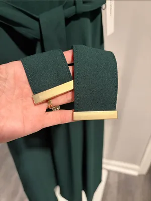 Calvin Klein NWT Sleeveless Belted Fit & Flare Midi Dress in Malachite Green thumbnail 7