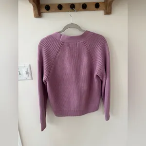 Old Navy XS Lilac Cotton Button Up Cardigan Sweater thumbnail 6