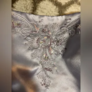 Strapless Satin Corset Top in Light Lavender 10 Purple thumbnail 2