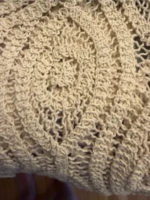 Liv Los Angeles Crochet Button-Front Sleeveless Vest- Cream Size Large NWT thumbnail 3