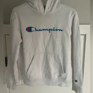 Champion White Hoodie with Blue and Red Logo thumbnail 1