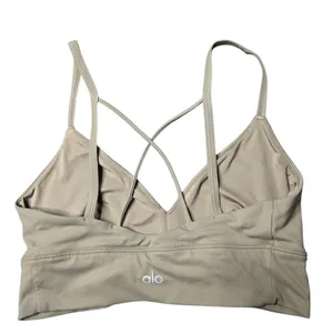 Alo Yoga Tan Criss Cross‎ Back Sports Bra Size: S thumbnail 4