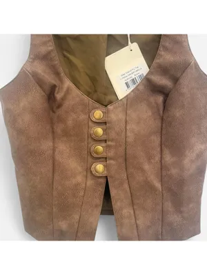 Peppermayo West District Faux Suede Vest (NWT) thumbnail 3