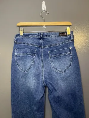 Nanette Lepore Jolie High Rise Flare Jeans Womens 8 Medium Wash Blue Denim thumbnail 6