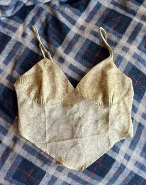 Open Back Floral Blouse Crop Top thumbnail 1