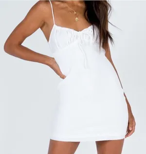 Princess Polly Slow Dancing Mini Dress White thumbnail 1