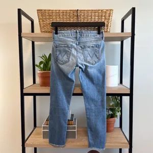 MOTHER The Looker Ankle Fray Cropped Jeans in Wild & Sweet Wash, 24 thumbnail 4