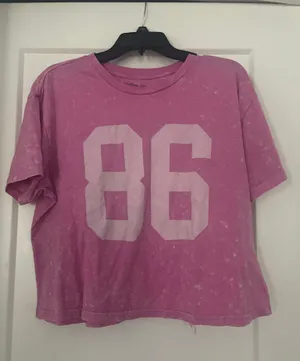 tj maxx pink acid wash jersey t shirt thumbnail 1