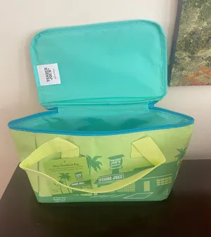 Trader Joe's Mini Insulated Tote - Lime Green & Teal thumbnail 1
