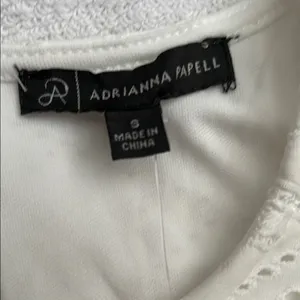 Adrianna Papell White Ruffled Cap Sleeve Blouse thumbnail 2