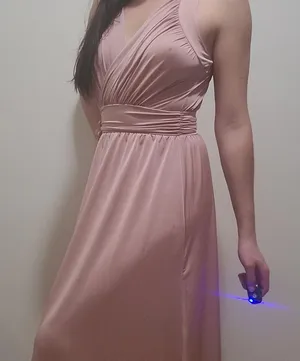 Long Sleeveless Flowy Bridesmaid Cocktail Evening Purple Size M thumbnail 13