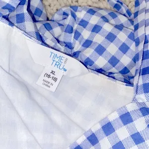 Time and Tru blue & white checkered maxi dress size XLarge thumbnail 4