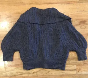 Purple or Gray Chunky Knit Oversized Sweater in Small thumbnail 6