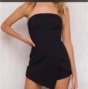 Princess Polly Strapless Envelope Skort Romper Black, Size XS/EU 6 thumbnail 2
