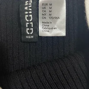 H&M Black and White Ribbed Tank Top thumbnail 2