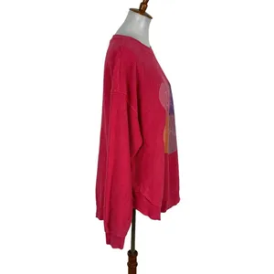 Moon Ryder Sweater Large Pink Graphic Pullover Sweatshirt Y2K Streetwear‎ thumbnail 3