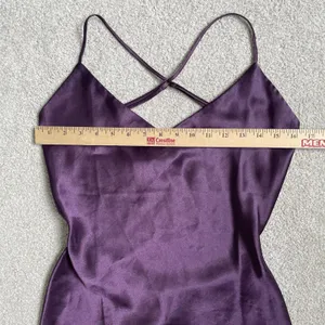 Victoria's Secret Lingerie Nightgown Dress Purple Silky 100% Polyester Size XS thumbnail 10