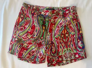 Ralph Lauren Red Paisley-Print Women’s Shorts thumbnail 1