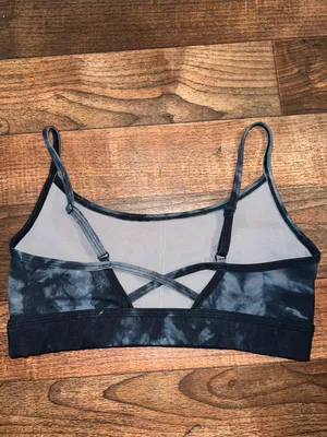 Alphalete Black & Gray Tie-Dye Seamless Bralette Small thumbnail 3