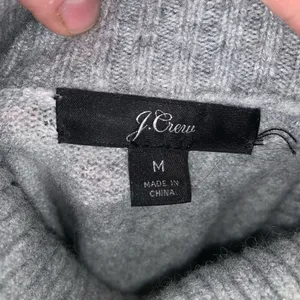 J Crew gray wool alpaca blend turtleneck cozy oversized sweater thumbnail 3