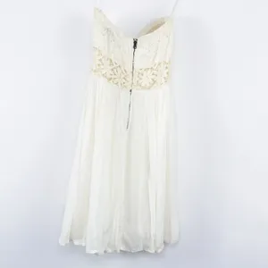 Lovecat for Lulus Ivory Cream Bustier Mini Dress Strapless Sundress Womens M NWT thumbnail 3