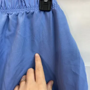 Women's blue pocket drawstring straight fit elastic relaxed‎ scrub pants bottoms thumbnail 6