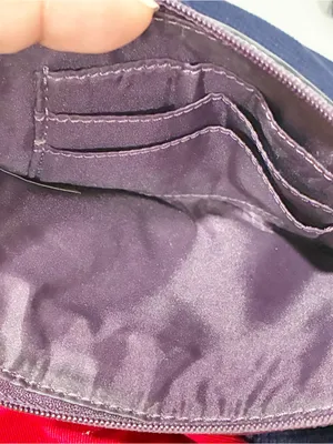Coach Dark Purple Double Zip Leather Wristlet Pouch thumbnail 4